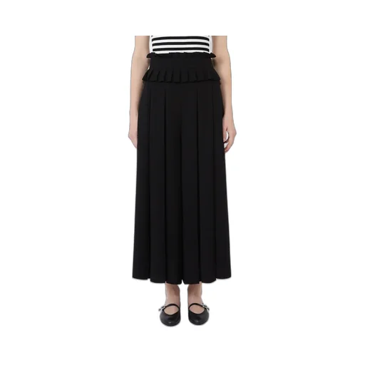 Plissé-Pleated Cady Trousers