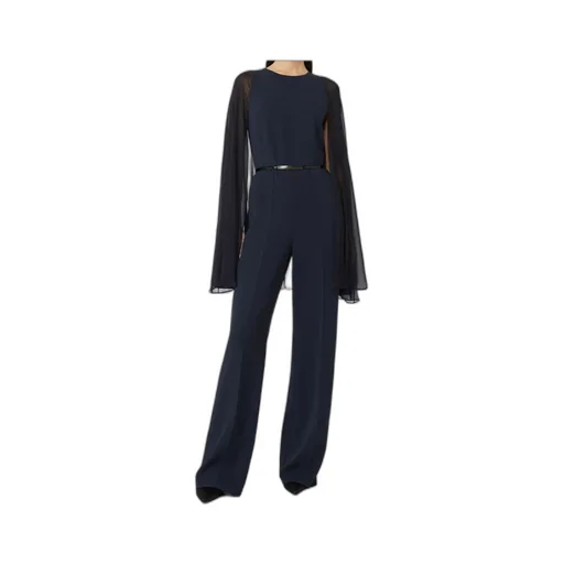 Vertice Crewneck Long-Sleeved Jumpsuit