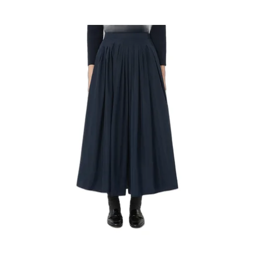 Pleated Taffeta Skirt