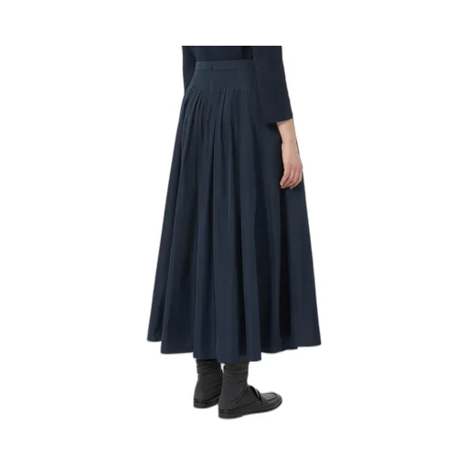 Pleated Taffeta Skirt