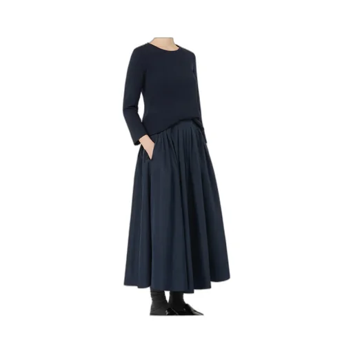 Pleated Taffeta Skirt