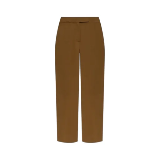 Okra Pleat Detailed Cropped Trousers