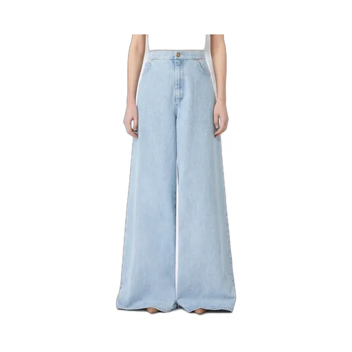 Affari Logo Patch Wide Leg Jeans