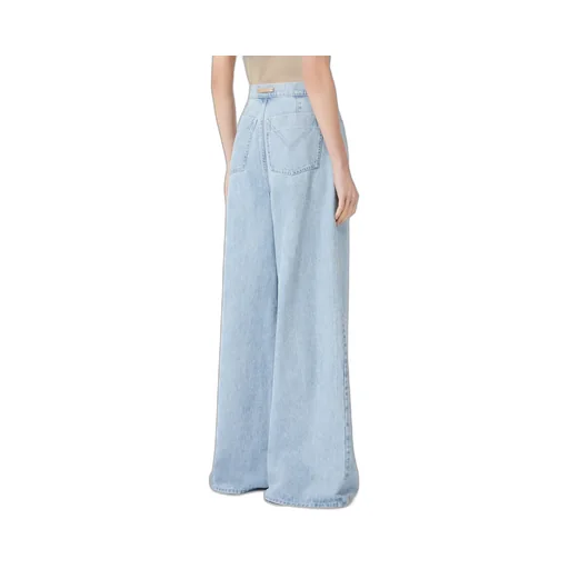 Affari Logo Patch Wide Leg Jeans