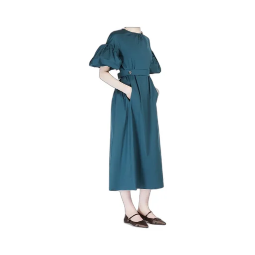 Stretch Poplin Sheath Dress