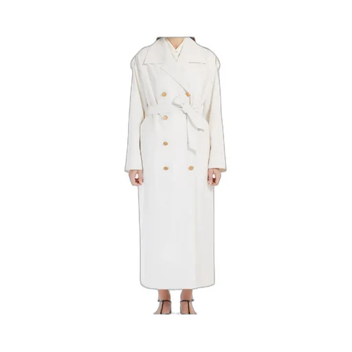 Double-Breasted Wool Trench Coat