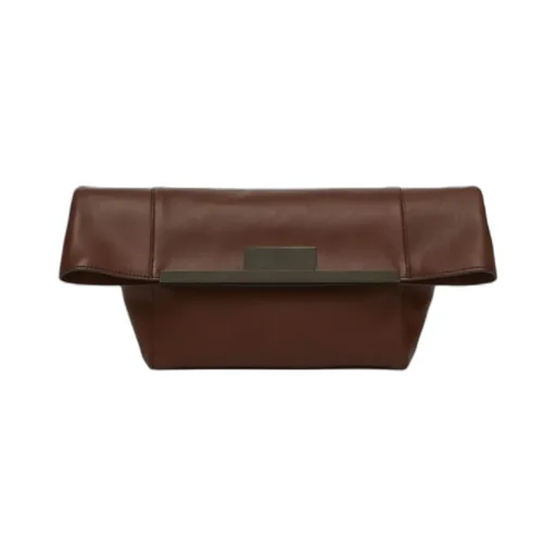 Small Natural Leather Clutch Bag