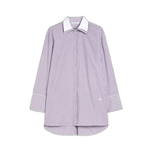 Striped Poplin Oversized Shirt