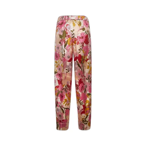 Floral Patterned Pleat Detailed Trousers