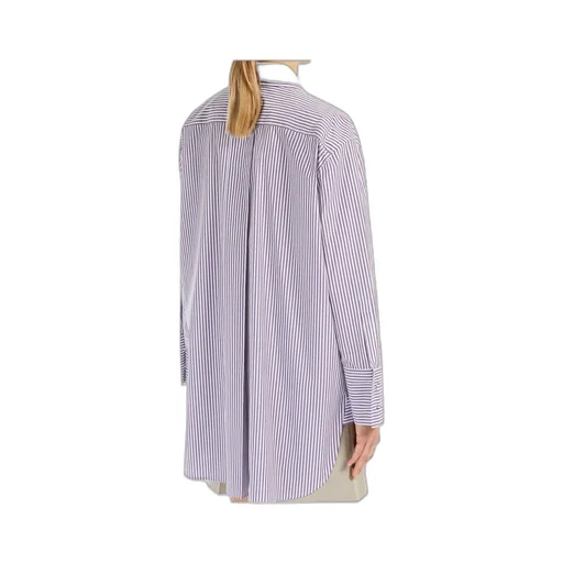 Striped Poplin Oversized Shirt