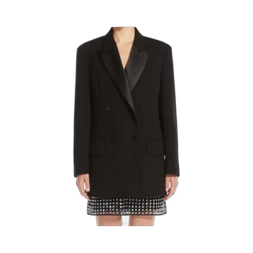 Double-Breasted Cady Blazer