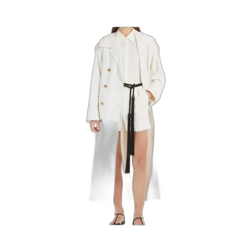 Double-Breasted Wool Trench Coat