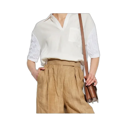 Pavidi Panelled Short-Sleeve Polo Shirt