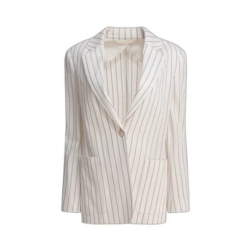 Striped Single-Buttoned Jacket