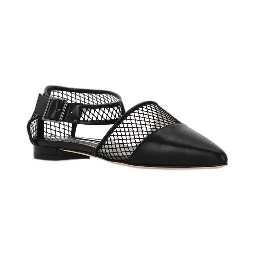 Mesh Panelled Ballerina Shoes