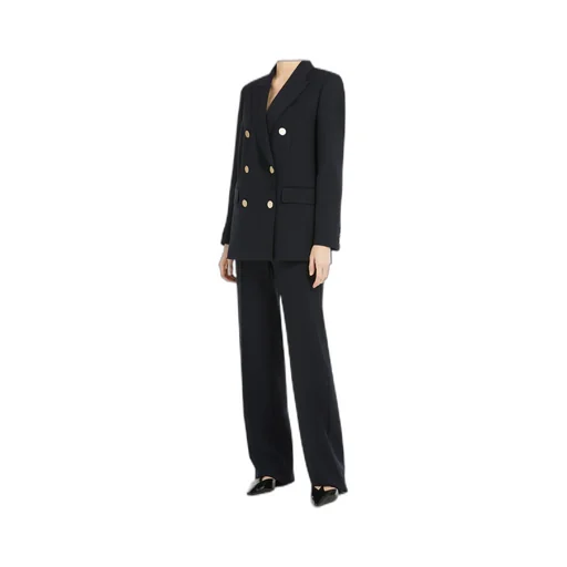 Pleat Detailed Straight Leg Trousers