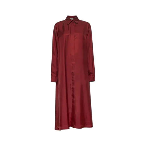 Buttoned Long-Sleeved Dress