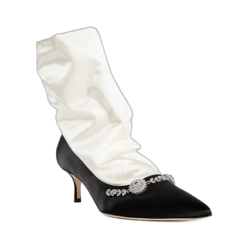 Satin Decorative High Heels