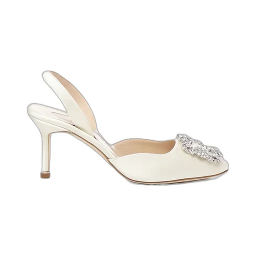 Hangisi Embellished Buckle Slingback Pumps