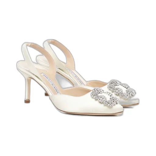 Hangisi Embellished Buckle Slingback Pumps