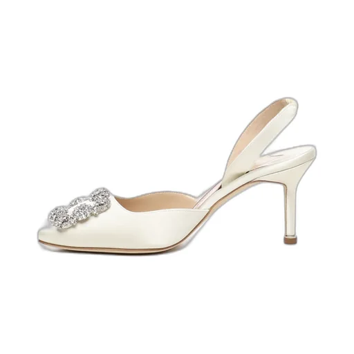 Hangisi Embellished Buckle Slingback Pumps