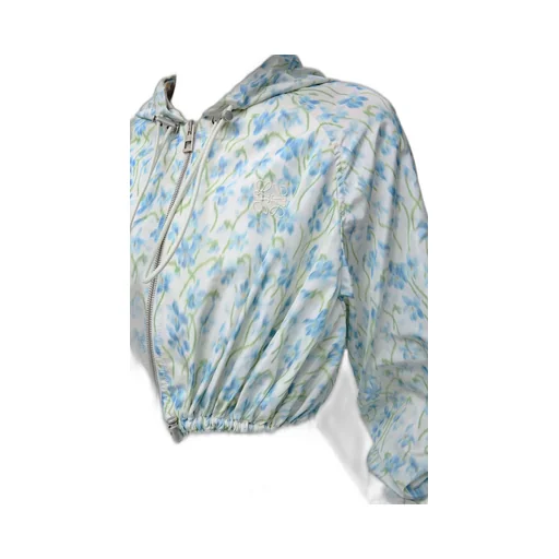 Allover Floral Printed Hooded Jacket