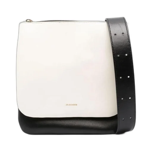 Foil-Print Two-Tone Shoulder Bag