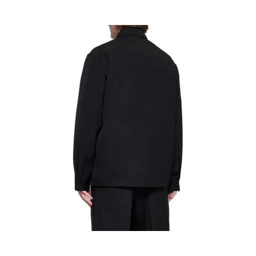 Zip-Up Gabardine Shirt