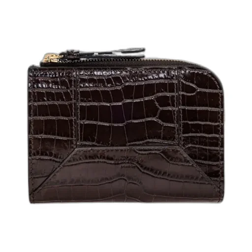 Crocodile-Effect Zip Wallet