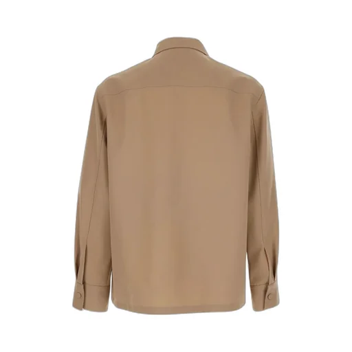 Zip-Up Gabardine Shirt