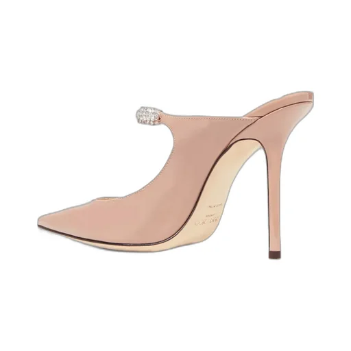 Logo Crystal Embellished Muller Heels