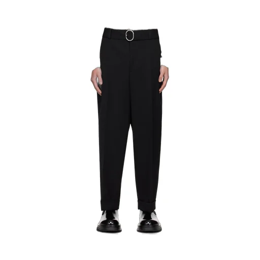 Straight-Leg Pleat-Detailed Belted Trousers
