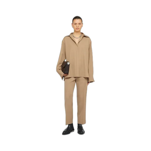 Tapered Cropped Tailored Trousers