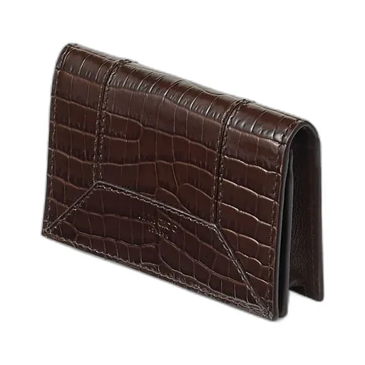 Nello Crocodile-Effect Leather Wallet