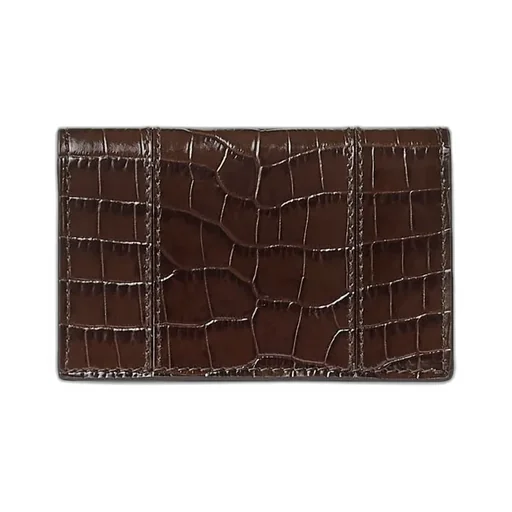 Nello Crocodile-Effect Leather Wallet