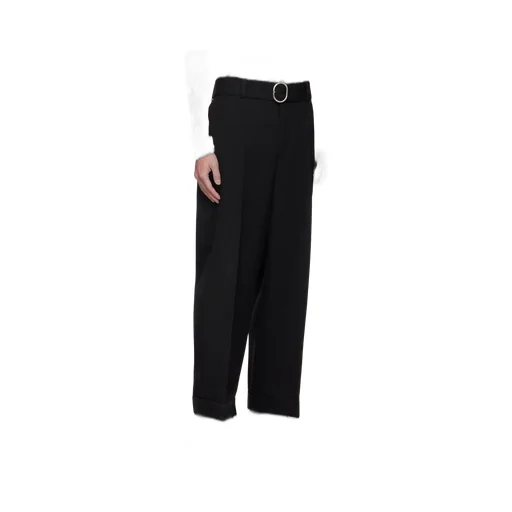 Straight-Leg Pleat-Detailed Belted Trousers