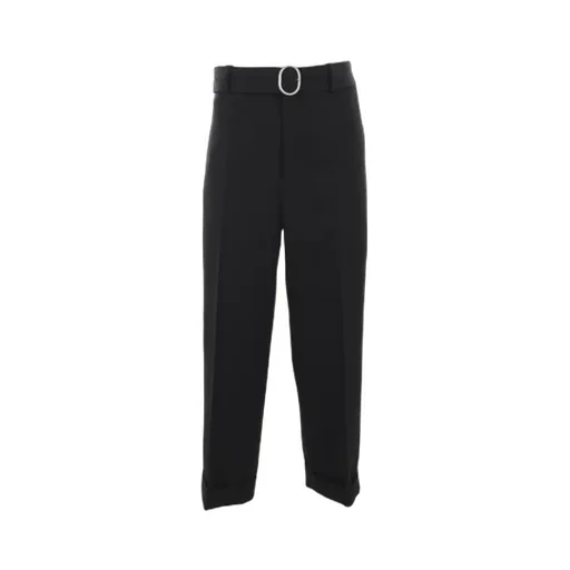 Straight-Leg Pleat-Detailed Belted Trousers