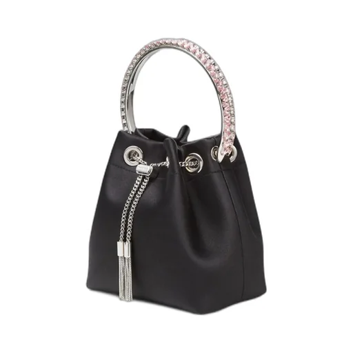 Crystal Decorated Bucket Shoulder Bag