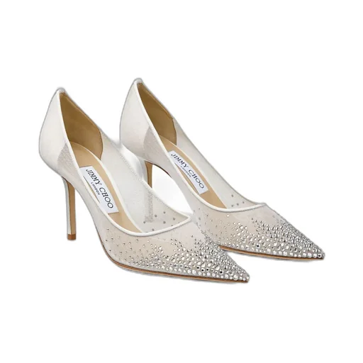 Love 85 Meshed Embellished Pumps
