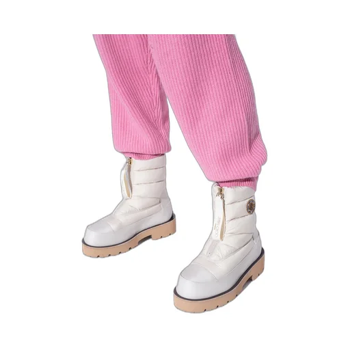 Logo Patch Quilted Snow Boots