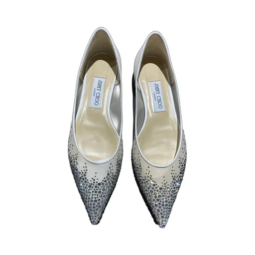Love Flat Crystal-Embellished Ballerina Shoes