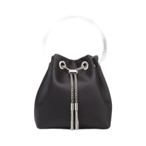 Crystal Decorated Bucket Shoulder Bag