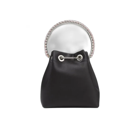 Crystal Decorated Bucket Shoulder Bag