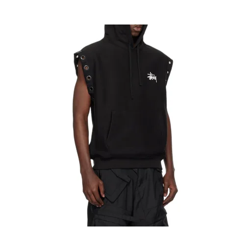 Logo-Print Sleeveless Hoodie