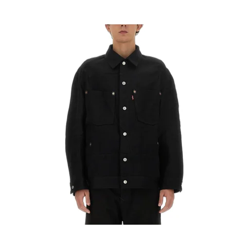 Button Lapel Casual Jacket
