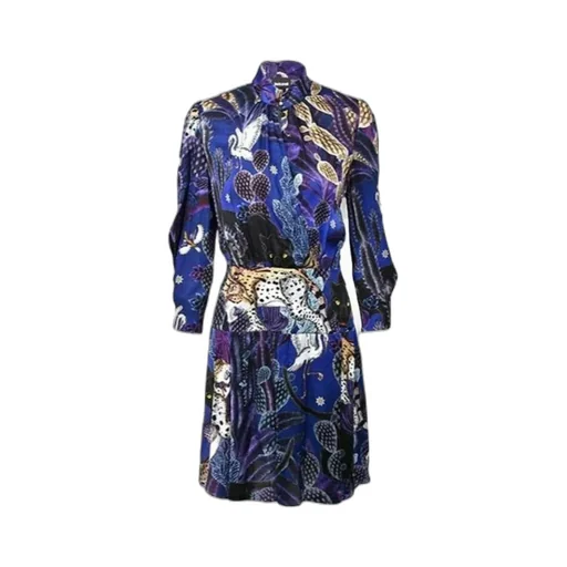 Printed Long-Sleeved Dress