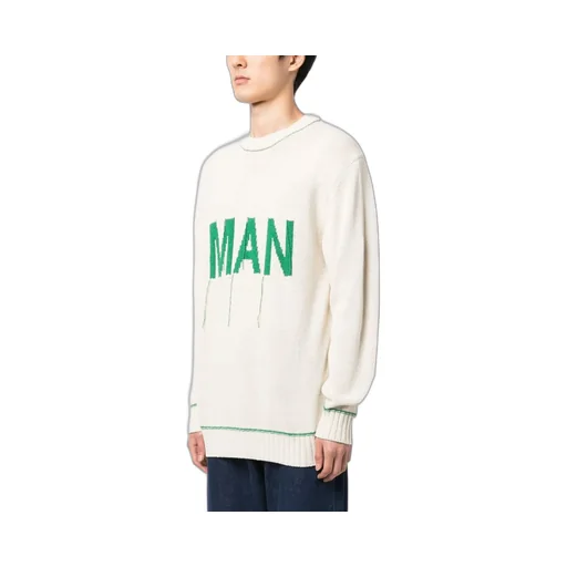 Logo Intarsia Knit Crewneck Jumper