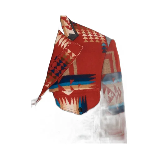 All-Over Pattern Single-Breasted Jacket