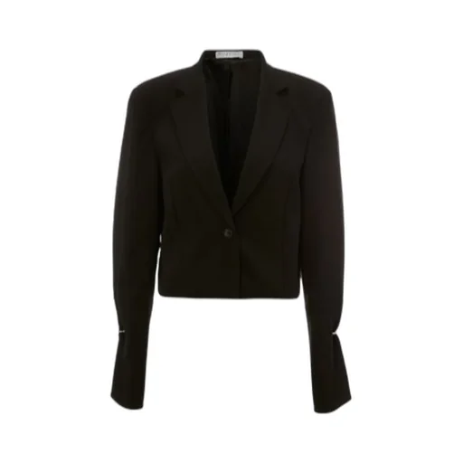 Ring-Detail Cropped Blazer