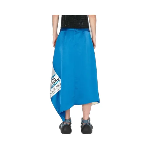 Graphic-Print Asymmetric Skirt